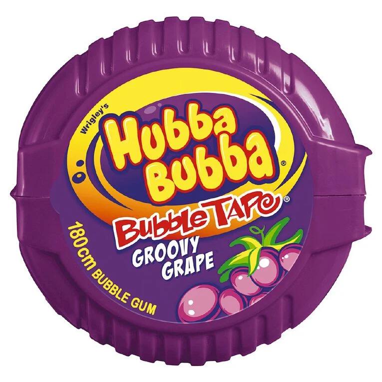 Hubba Bubba 후바 부바 그루비 그레이프 버블 테이프 껌 스낵 5팩