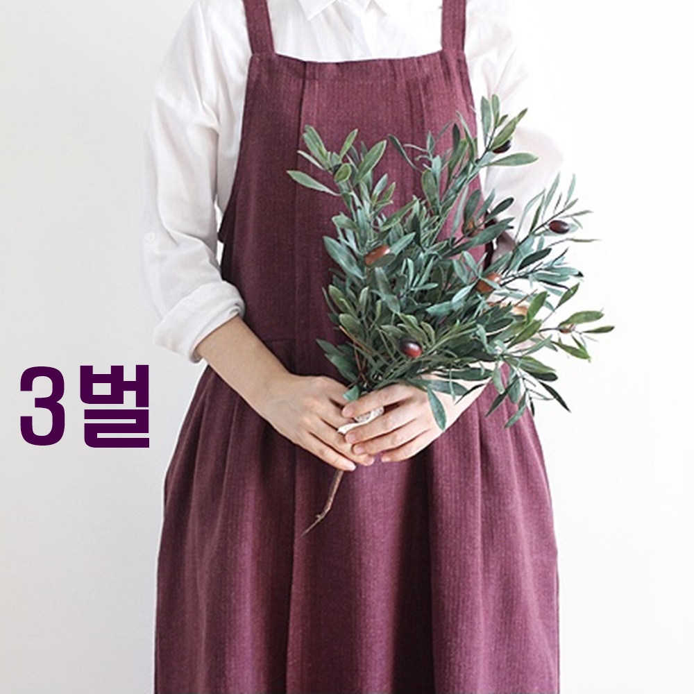 강낭콩 버튼앤톤 앞치마 원피스 같은 편하게 와인 3개