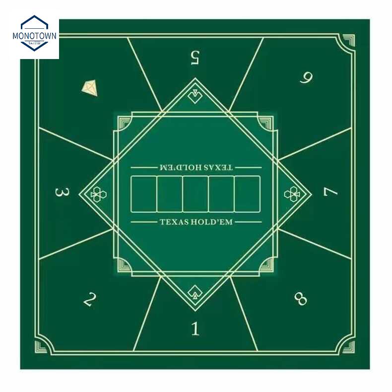 포커 보드게임 매트 테이블보 테이블 카드게임 홀덤 모던그린-정사각90x90cm 1개