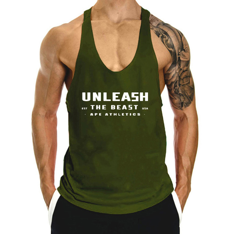 1 1 남성 UNLEASH 헬스 민소매 나시 헬창 보디빌더 피지크 근육 크로스핏 AM 그린 x2