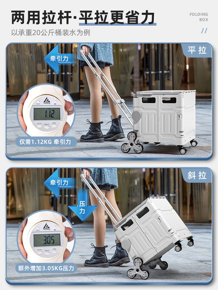 폴딩카트 접이식 쇼핑카트 핸드카트 장바구니 손수레 1개 피아노 대형 75L