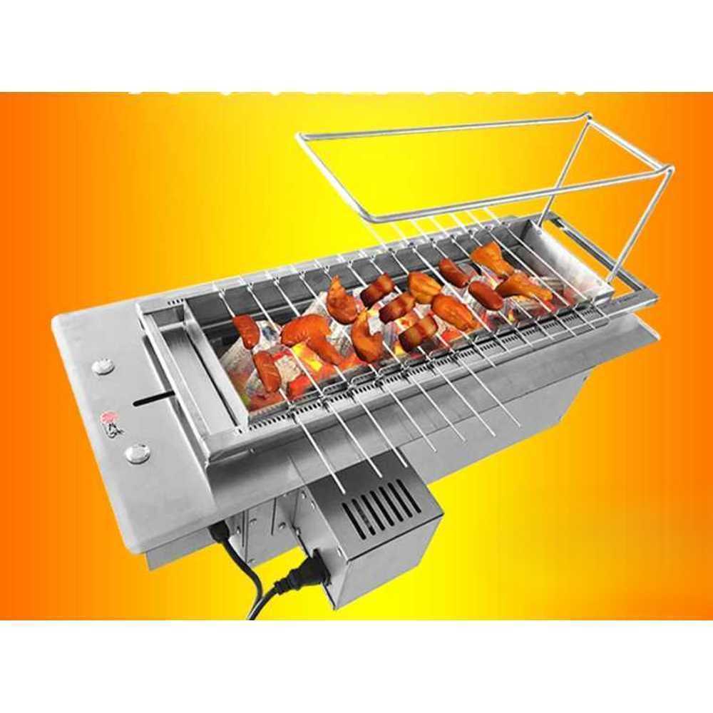 상업용 양꼬치 기계 바비큐 캠핑 숯불 화로대 전문점 18줄 전기 리프트 숯불 난로 1개