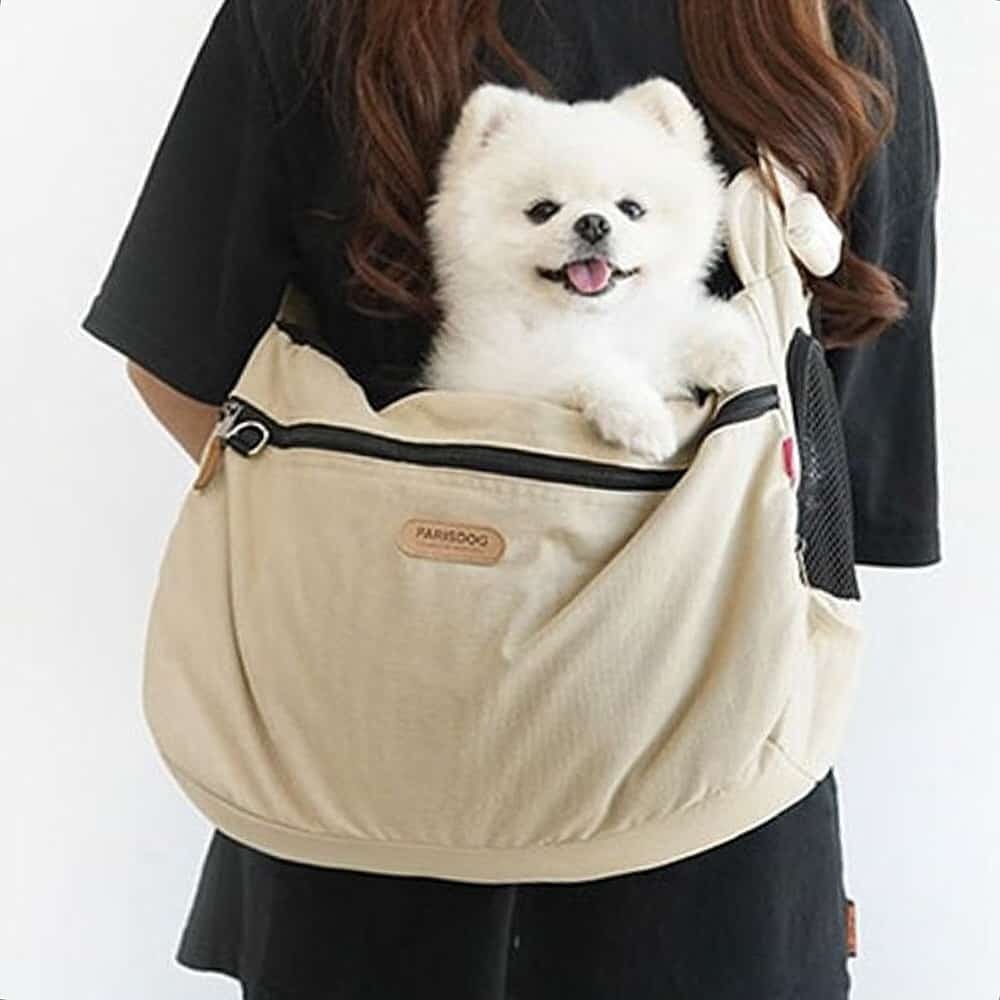 PAT 아지 이동 가방 강아지 장 고양이 애견 슬링백 산책 외출 배당 펫백 라지 1개