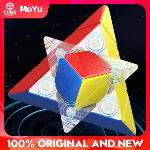 CubeQuestMOYU RS Pyraminx 자기 매직 스피드 큐브 Moyu M Maglev 전문 Fidget 장난감 Cubo Puzz