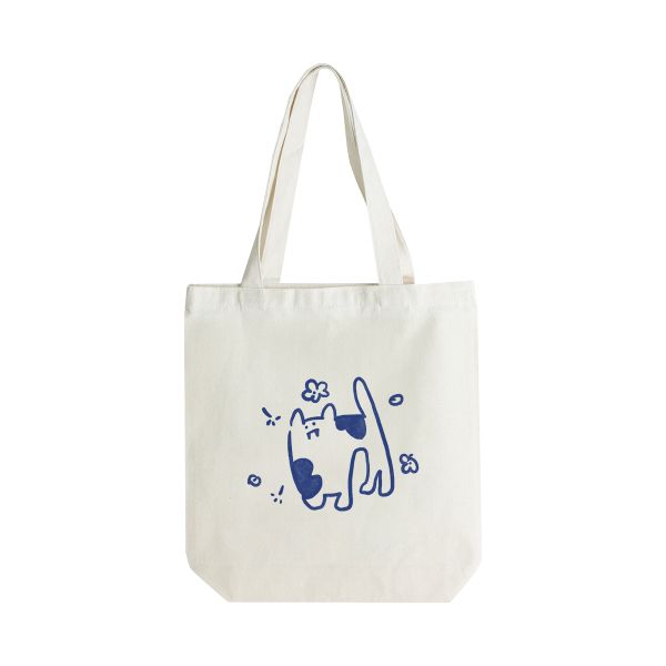 AWESOMEUS FLOWER AND CAT 에코백