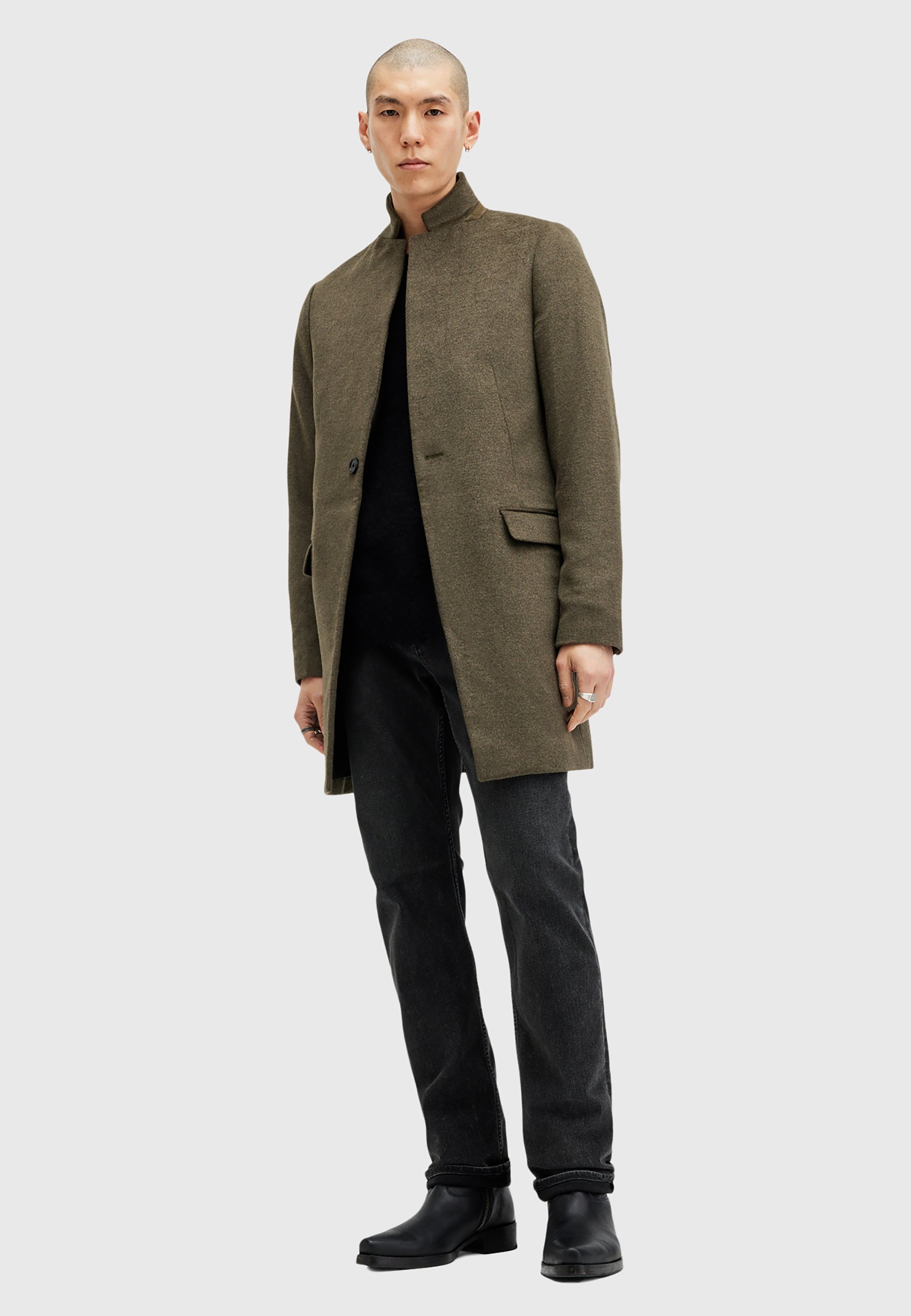 올세인츠 올세인츠 하그로브 코트 클래식 코트 네오 그린 말 NEO GREEN MARL DARK GREEN M11 A0Q22T0K9