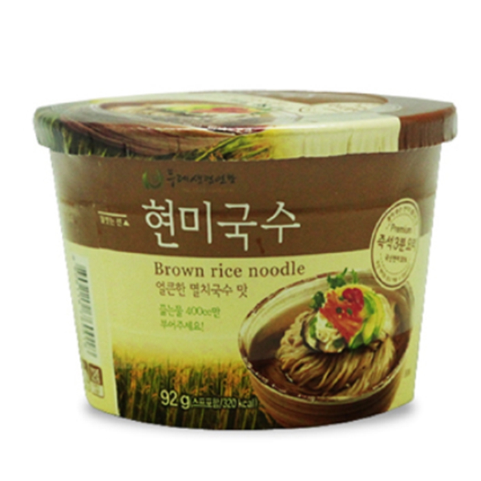 큰바위식품 두레생협 현미국수 용기 6개 92g