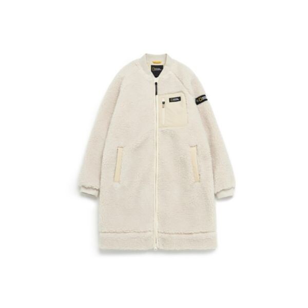 내셔널지오그래픽 키즈 웨이젤라 플리스 롱 집업자켓 LBEIGE N214KFT160