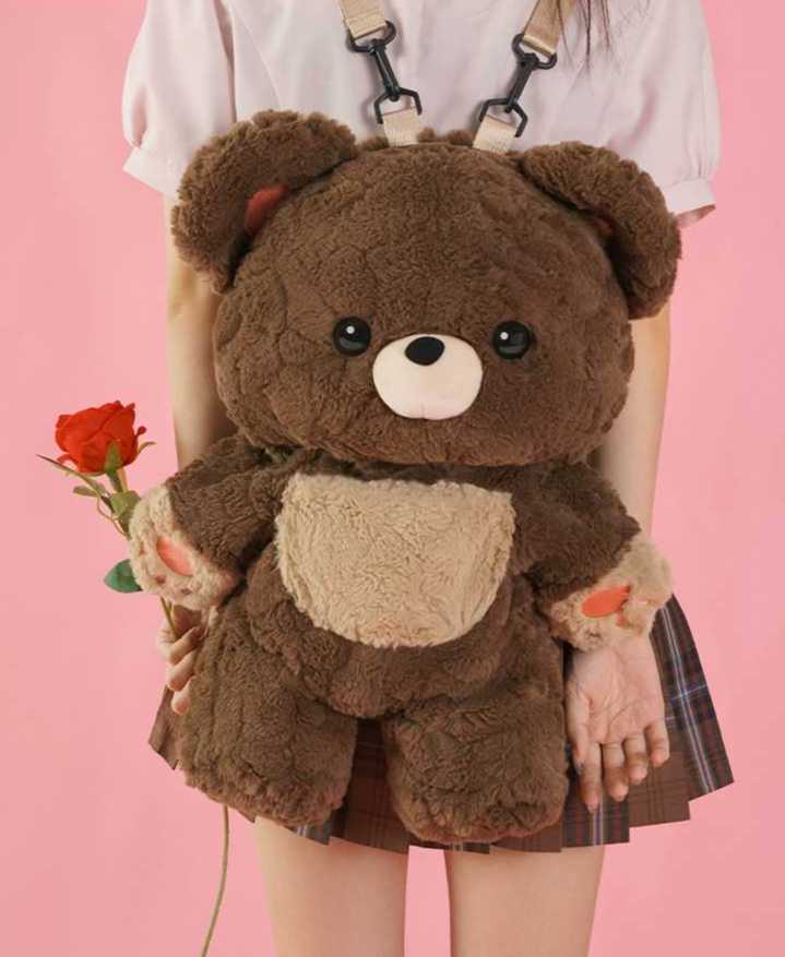곰돌이 가방 데일리 가방 피크닉 가방 배낭가방 봉제인형 케어베어 백팩 M 사이즈