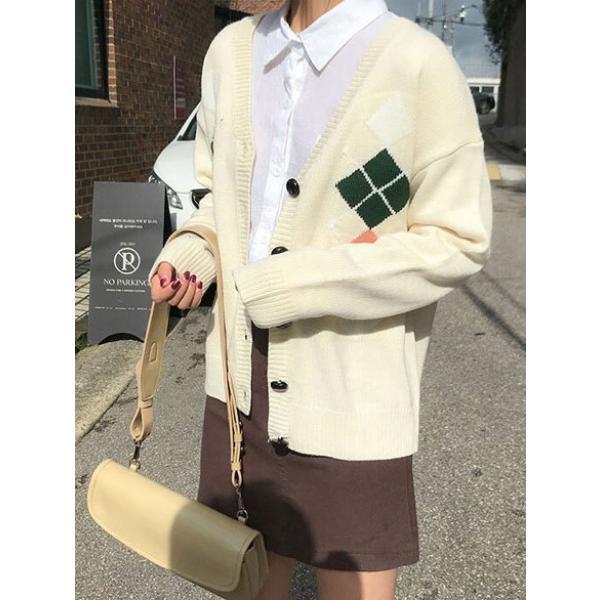SALE--잉글랜드 아가일 패턴 스웨터