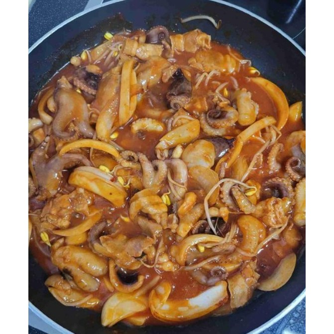 압구정맛집 매운맛 쭈꾸미양념볶음 쭈꾸미명가 간편식 빠른새벽배송 1개 500g