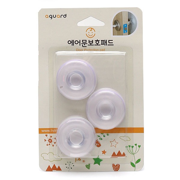 아가드 생활낙원 에어 문보호패드 3개입 충격방지 문고리보호 소음감소 어린이집 유치원 유아동 안전용품 1개