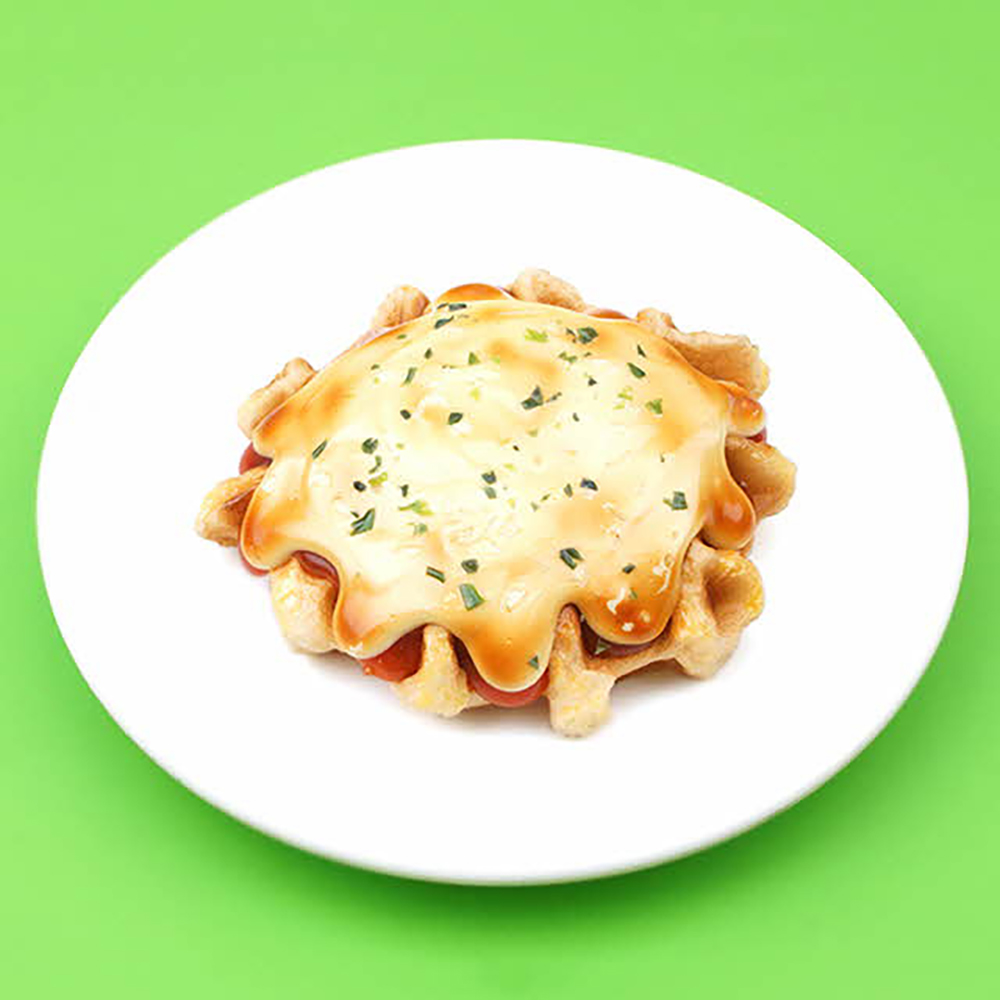 국내수작업 갓구운 치즈 토마토 파슬리 와플모형 11 베이커리 음식 카페 빵모형