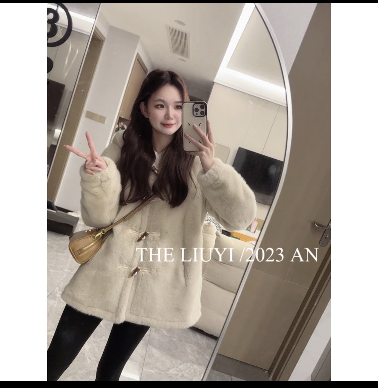 리유이 북극곰 겨울 후드 크루넥 기모 퍼 코트 L 이미지