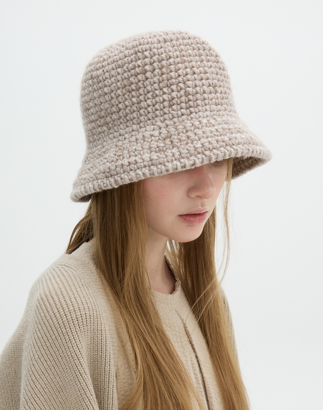 브라운햇 브라운햇 Knitting Bonnet Hat - Oatmeal