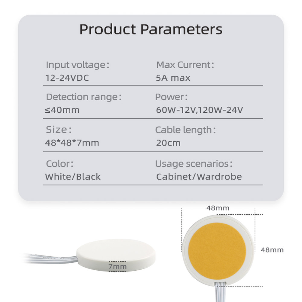 조명 센서 조광기 목재 스트립용 24V 스마트 홈 60W 터치 가구 LED DC12V 5A