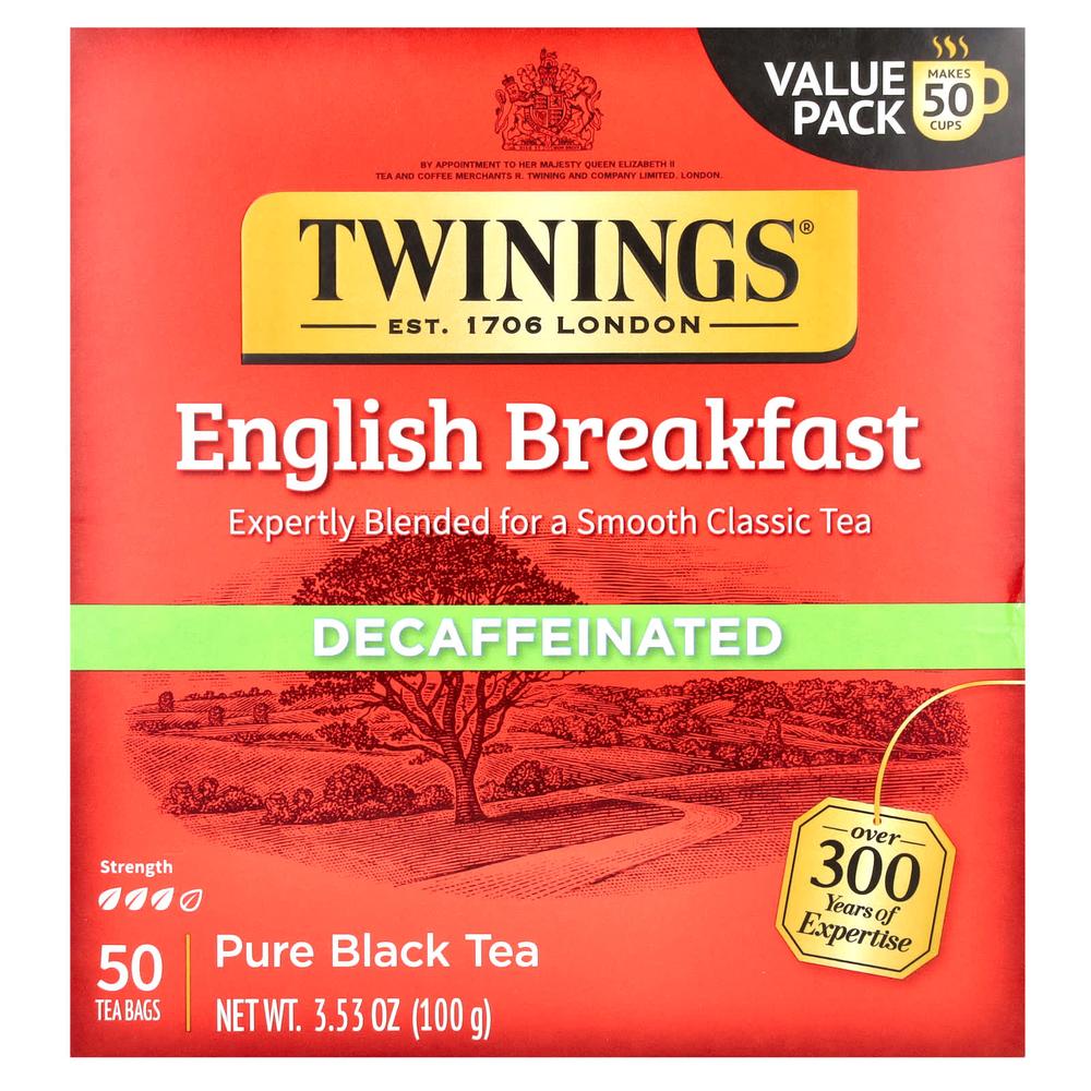 Twinings of London 트위닝스 오브 잉글리쉬 브렉퍼스트 블랙티 디카페인 홍차 2g 50개입