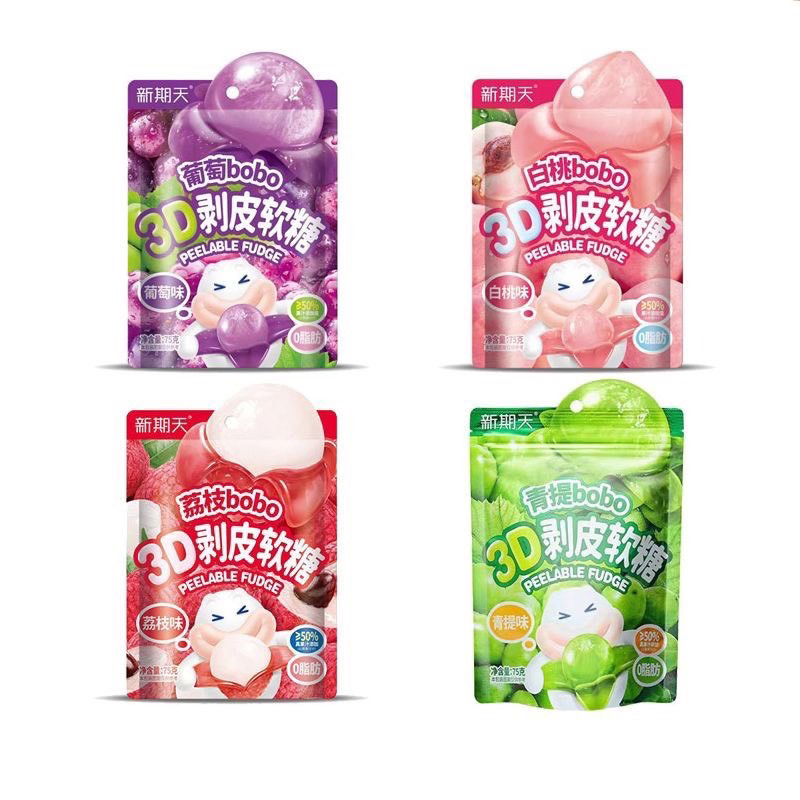 BoBo 3D 보보 껍질 과일 젤리 4종 75g x 12팩