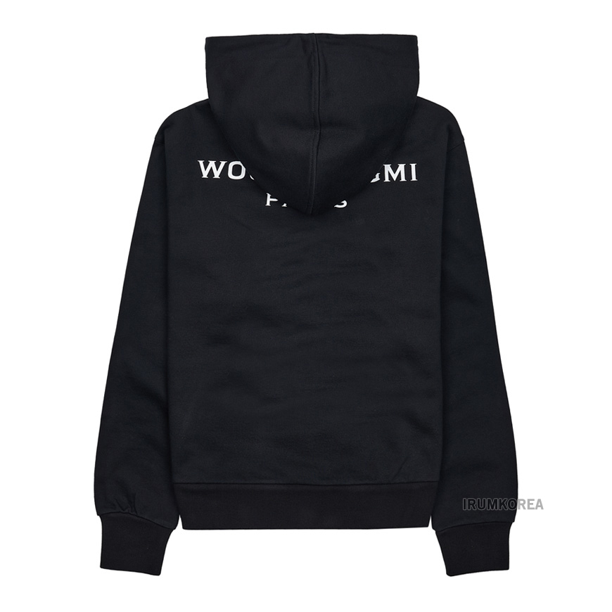 우영미 WOOYOUNGMI FW24 여성 백로고 후드 티셔츠 723B M243TS37