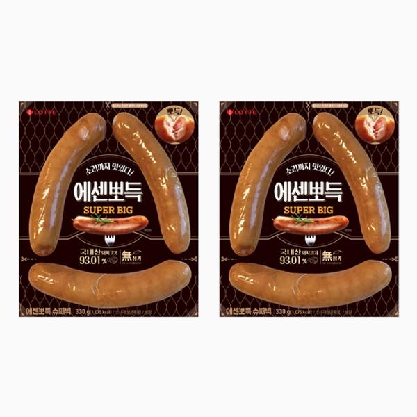 롯데 롯데 에센뽀득 슈퍼빅 2개 330g 도시락반찬 우리집반찬 밥반찬 술안주 캠핑요리
