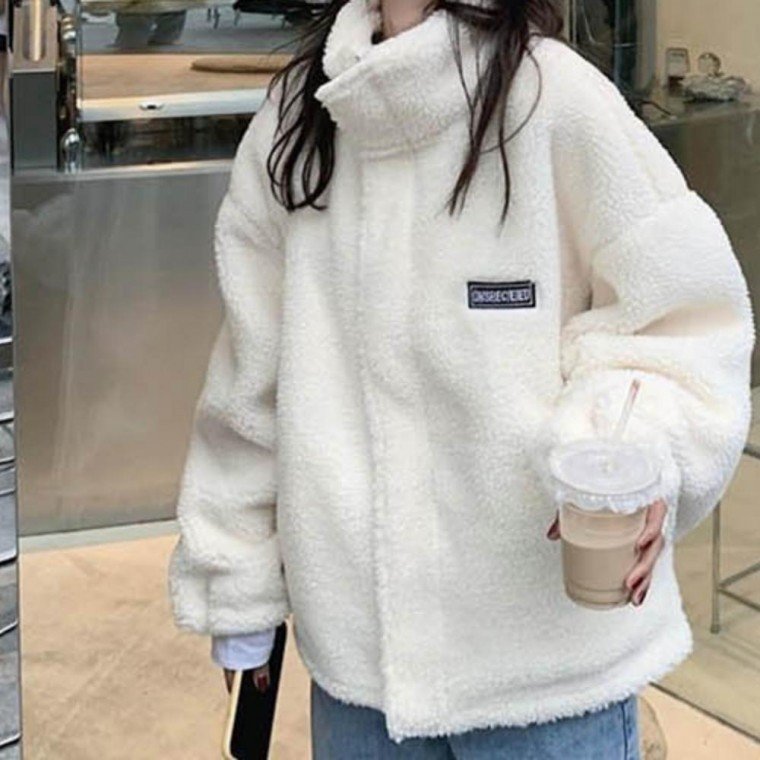 뽀글이 도톰 집업 겨울 후리스 아우터 여성양털점퍼 재킷