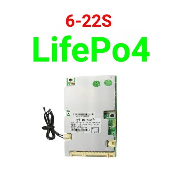 인산철시동배터리 자동차방전시동 차량용 밧데리 JBD 스마트 BMS 리튬 Liion 6 80A UART BT LifePo4 Builtin 1개