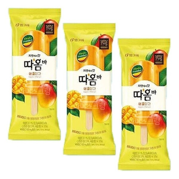 빙그레 빙그레 따옴바 애플망고 40개 과일 따옴 아이스크림