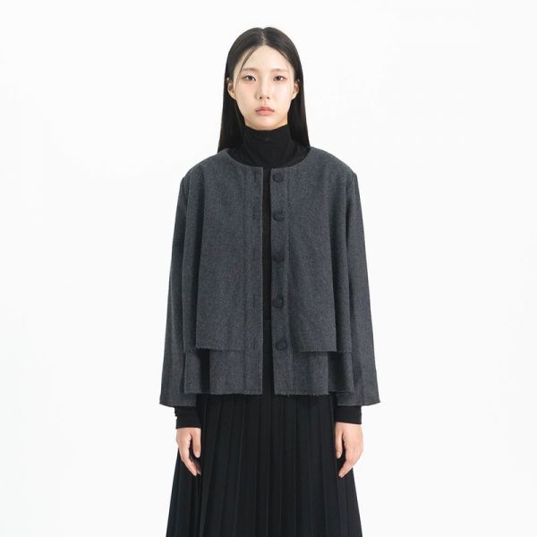 유노이아 유노이아 button cardigan CHARCOAL