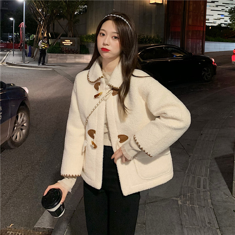 YHSHOP 숙녀 겨울 캐주얼 따뜻한 코트 사이즈 살구색L
