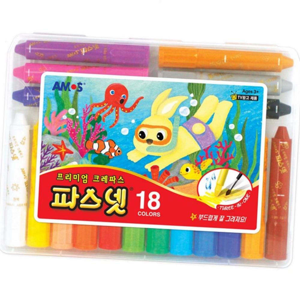 부드러운 크레파스 어린이집 유치원 크레용 18색