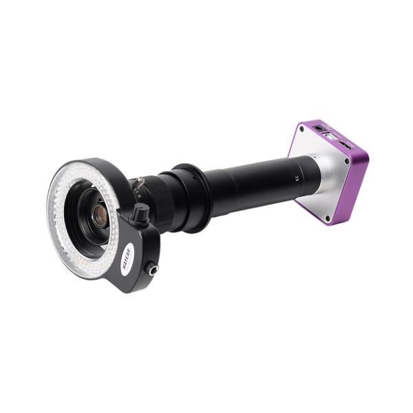휴대폰 납땜용 산업용 전자 디지털 현미경 카메라 LED 조명 HDMI USB 51MP 2K QHD 130X C 마운트 렌즈