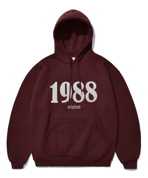 디폴트벨류 디폴트벨류 1988 아플리케 후드 버건디