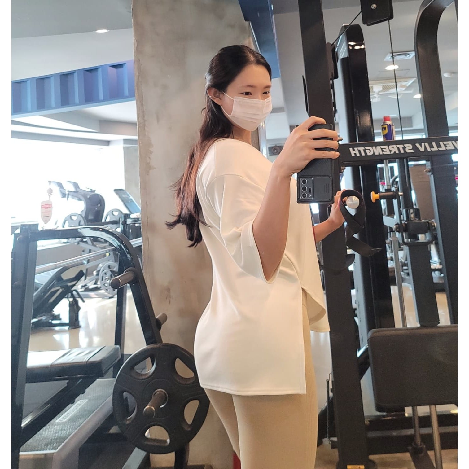 엉빵핏 2호점 엉빵핏커버업 뱃살 엉덩이 다 가려줌 여성 티셔츠 기모안감