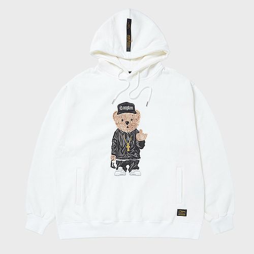스티그마 스티그마 EMB COMPTON BEAR OVERSIZED HEAVY SWEAT HOODIE