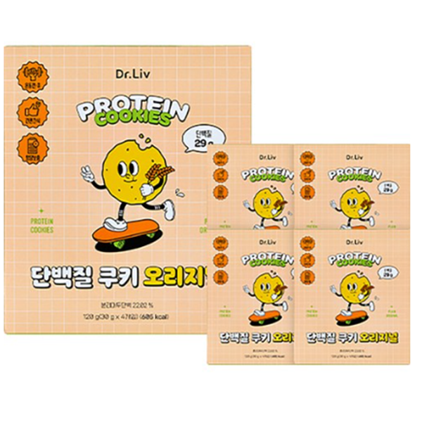 닥터리브 닥터리브 단백질 쿠키 오리지널 120g 45개