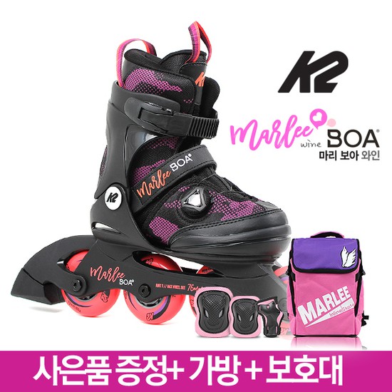 K2 마리 보아 와인 5단계사이즈조절 가방 보호대 세미 03 L 220 255 04 아동가방 02 아동보호대 참조 1개