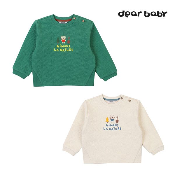 디어베이비 디어베이비 겨울젤리숲속쟈가드티셔츠CREAMGREEN 01P731001