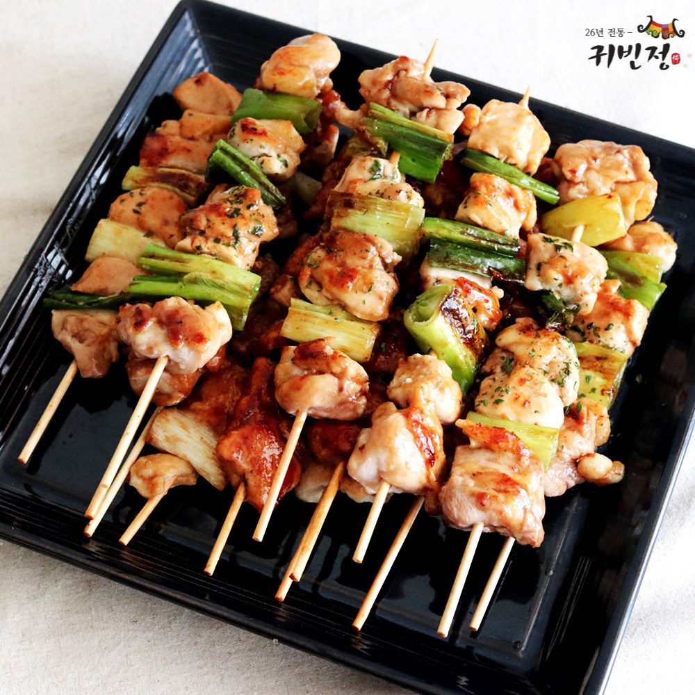 귀빈정 명물 대구서문시장 맛집 수제 닭꼬치 파닭 국내산 닭 염통 닭똥집 소스 5 모듬꼬치 파닭4 순살닭4 염통4 12P 1개