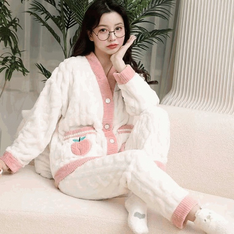 주식회사비케이 피치스무디 극세사 파자마세트