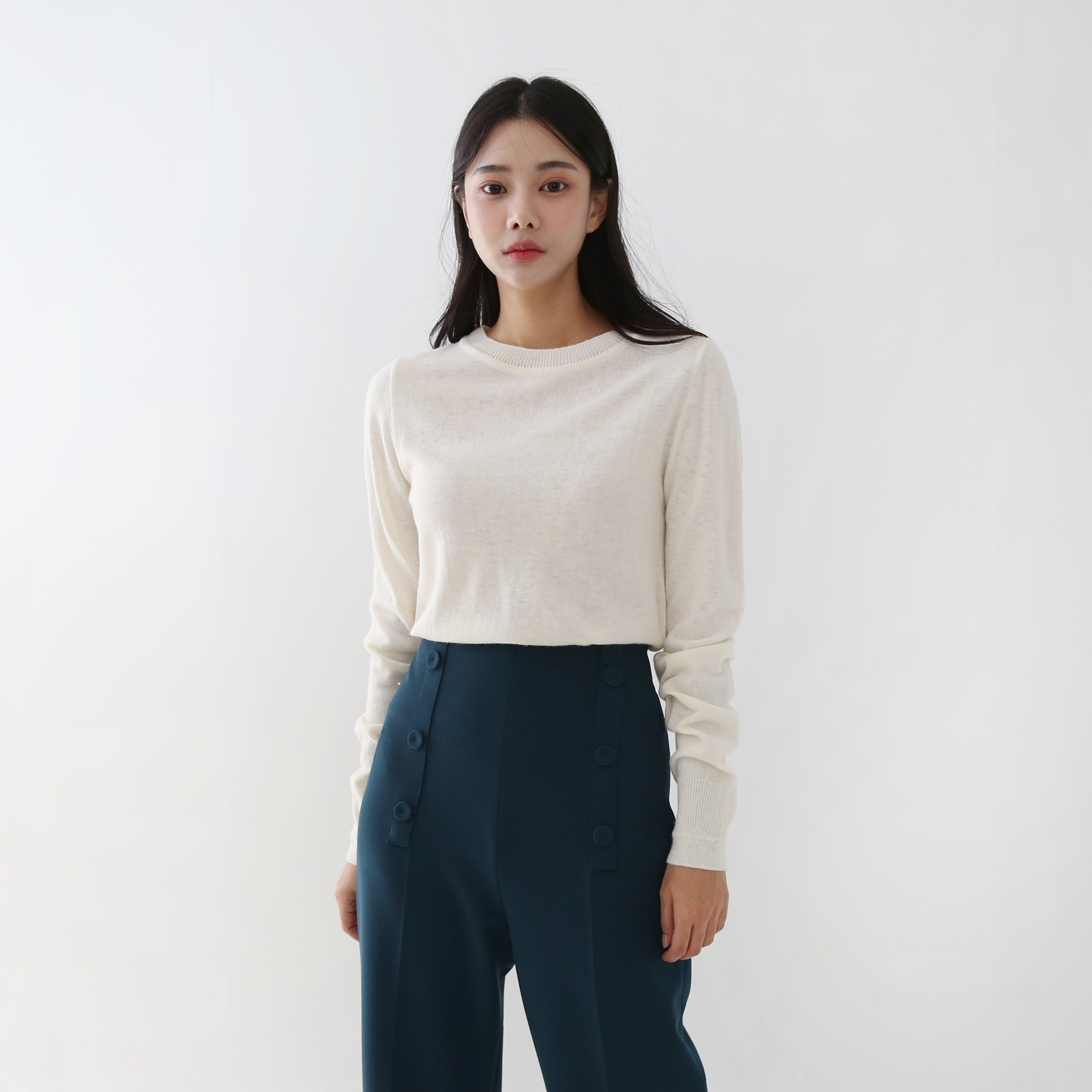 제이블랑 블랑듀 미쥬 라운드 니트 JBC3KN033