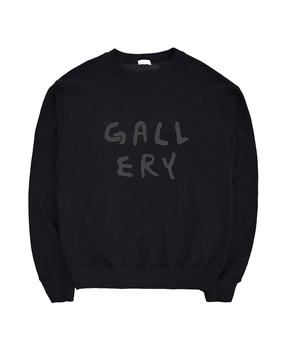 1011갤러리 Gallery Logo Sweatshirts-Black