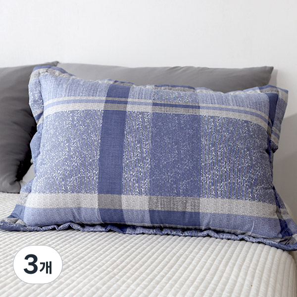 무이비엔 체크 베개커버 솜포함 40 x 60 cm 3개