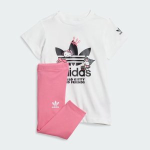 아디다스 아디다스 키즈 헬로키티 티 드레스 레깅스 세트 IT7917