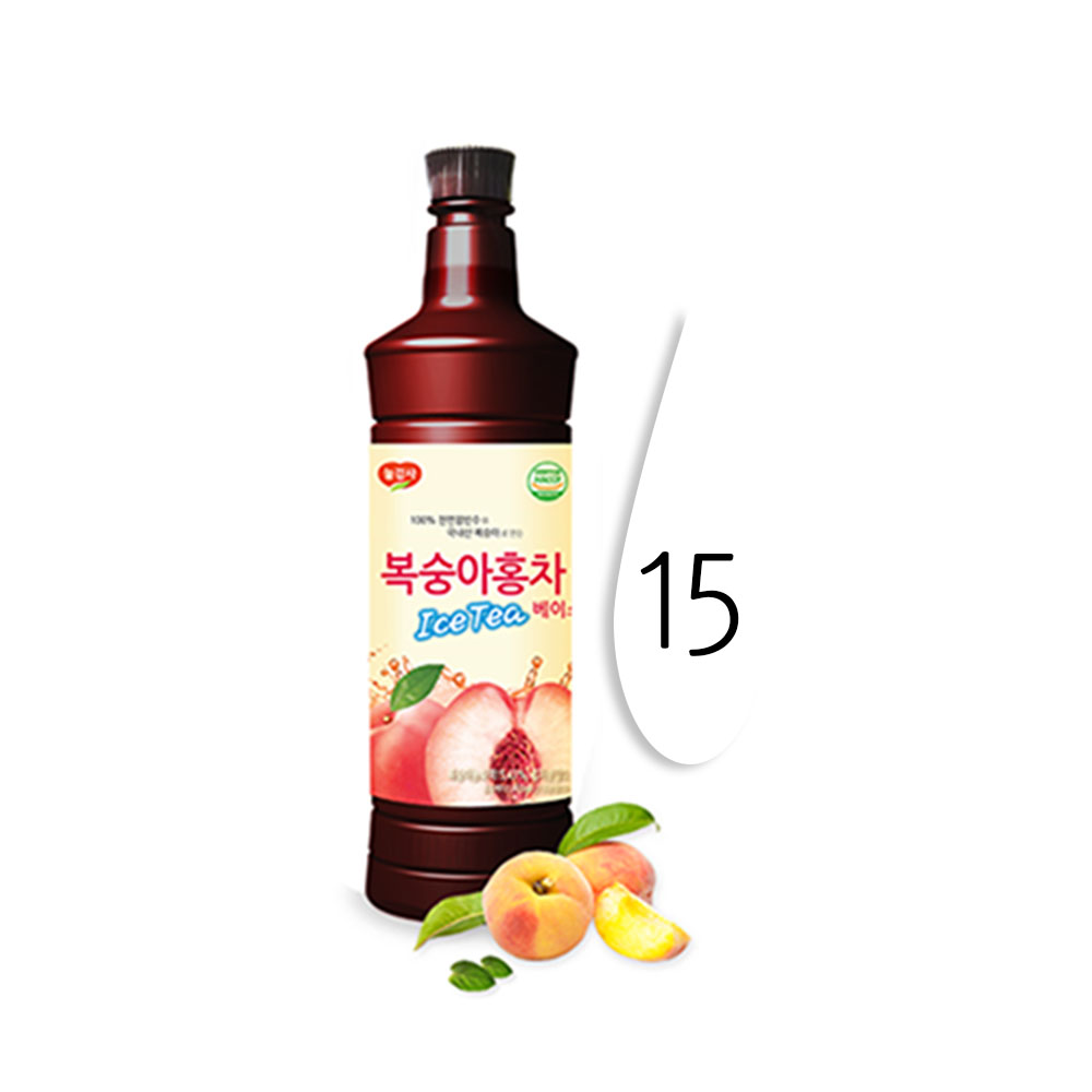 광야식품 늘감사 광야 복숭아홍차베이스970ml 15개