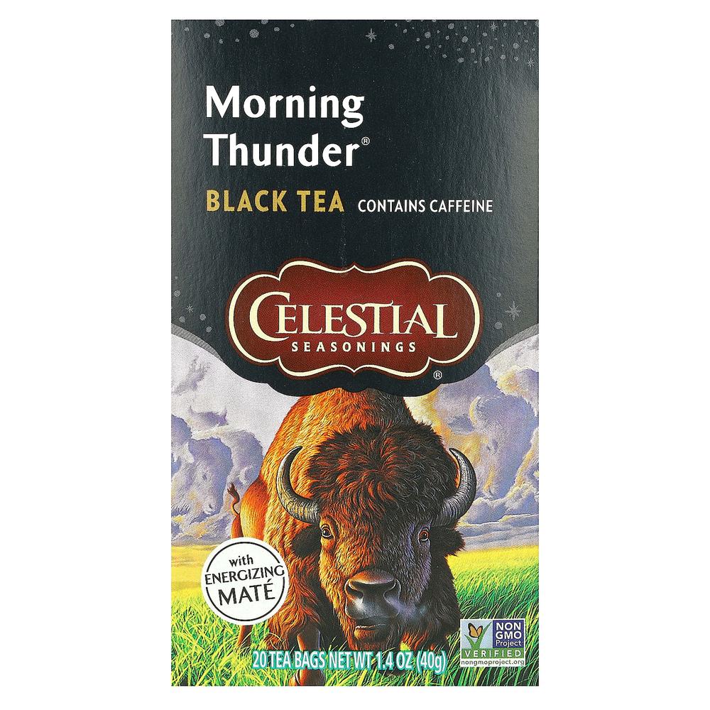 셀레셜 시즈닝스 블랙티 모닝썬더 40g 3개 20개입 Celestial Seasonings Tea Morning Thunder