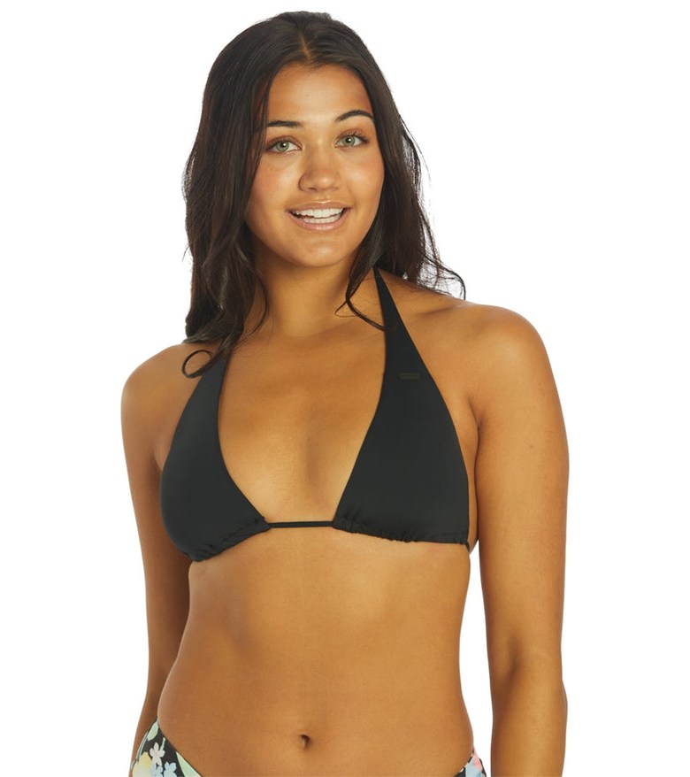 록시 Roxy 여성용 Sd Beach Classics Tiki Elongat 트라이앵글 비키니 탑 Large Anthracite