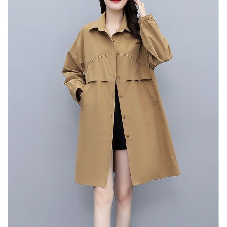 루즈핏 셔링 심플 사파리 아우터