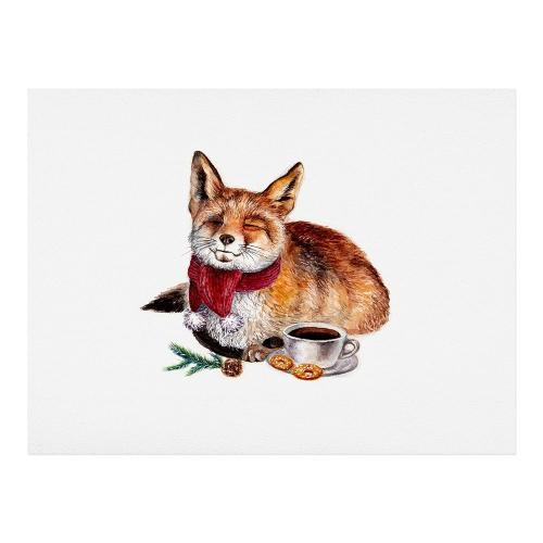 소사이어티6 Society6 Anna Shell 커피 여우 아트 프린트 11x14