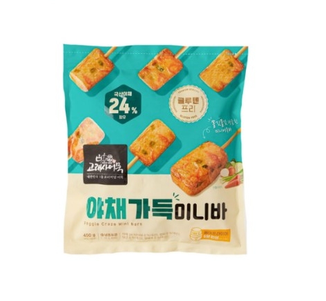 늘푸른바다 고래사 야채 가득 미니바 450g
