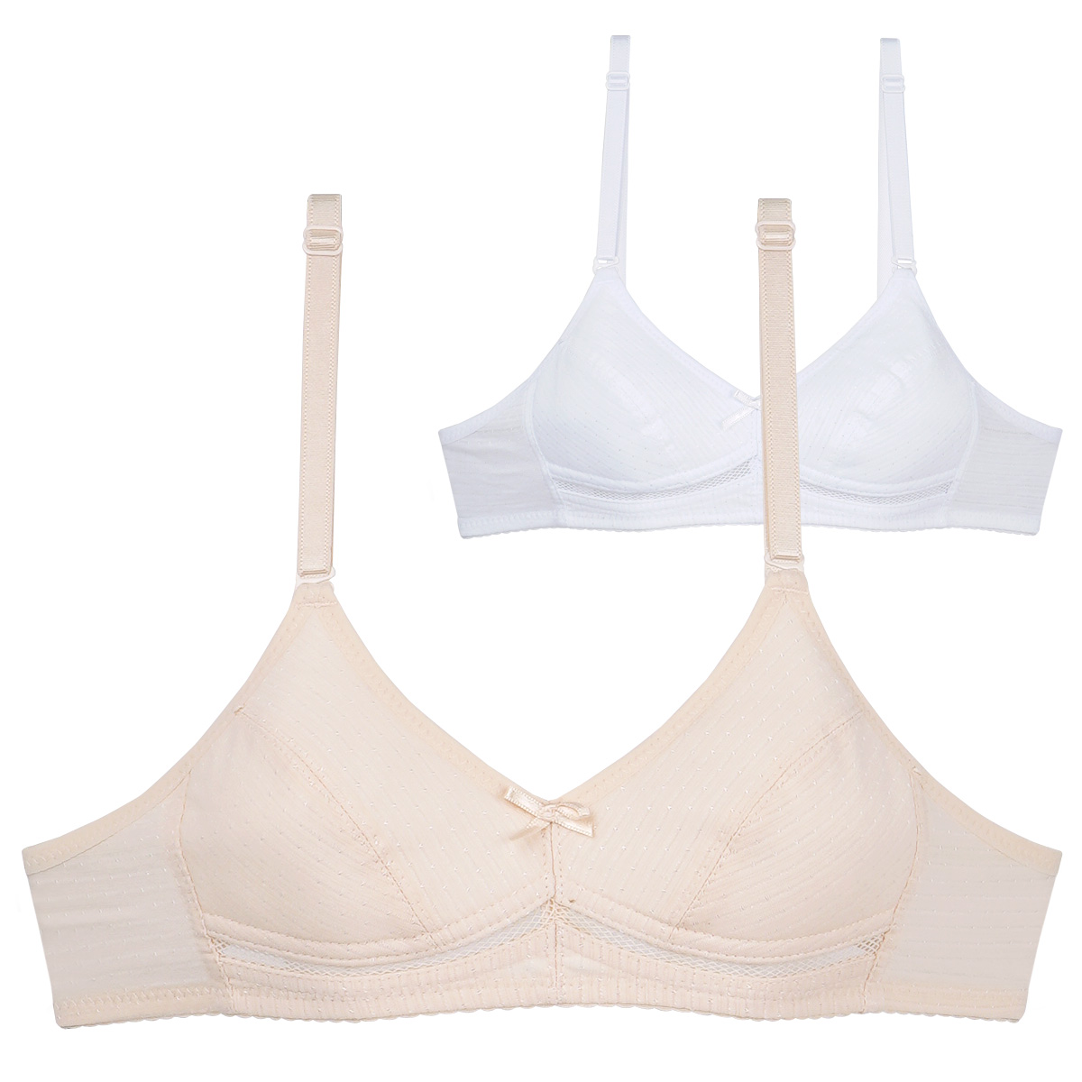 크리비아 크리비아 주니어 2단계 스트라이프 면브라 A컵 cbr6053 SK 75A